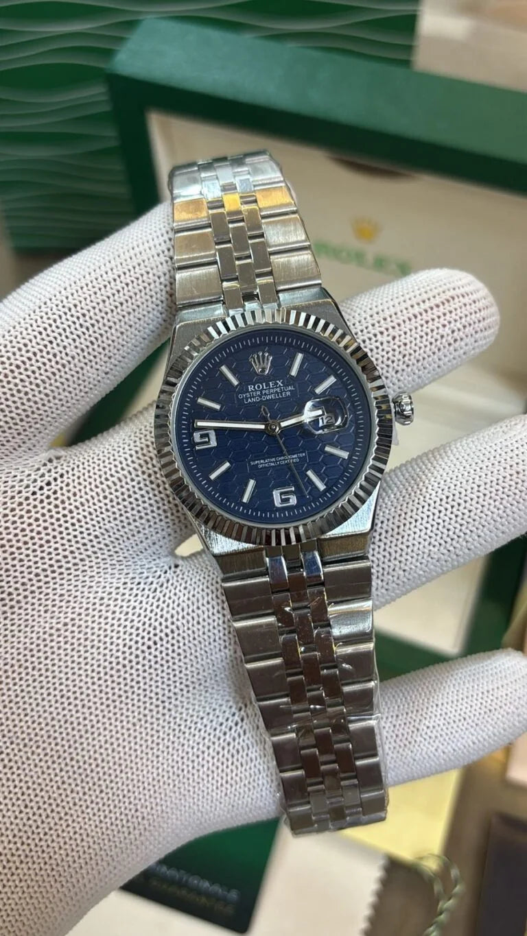 ROLEX LAND DEWELLER | QUARTZ | PREMIUM QUALITY | BLUE DIAL