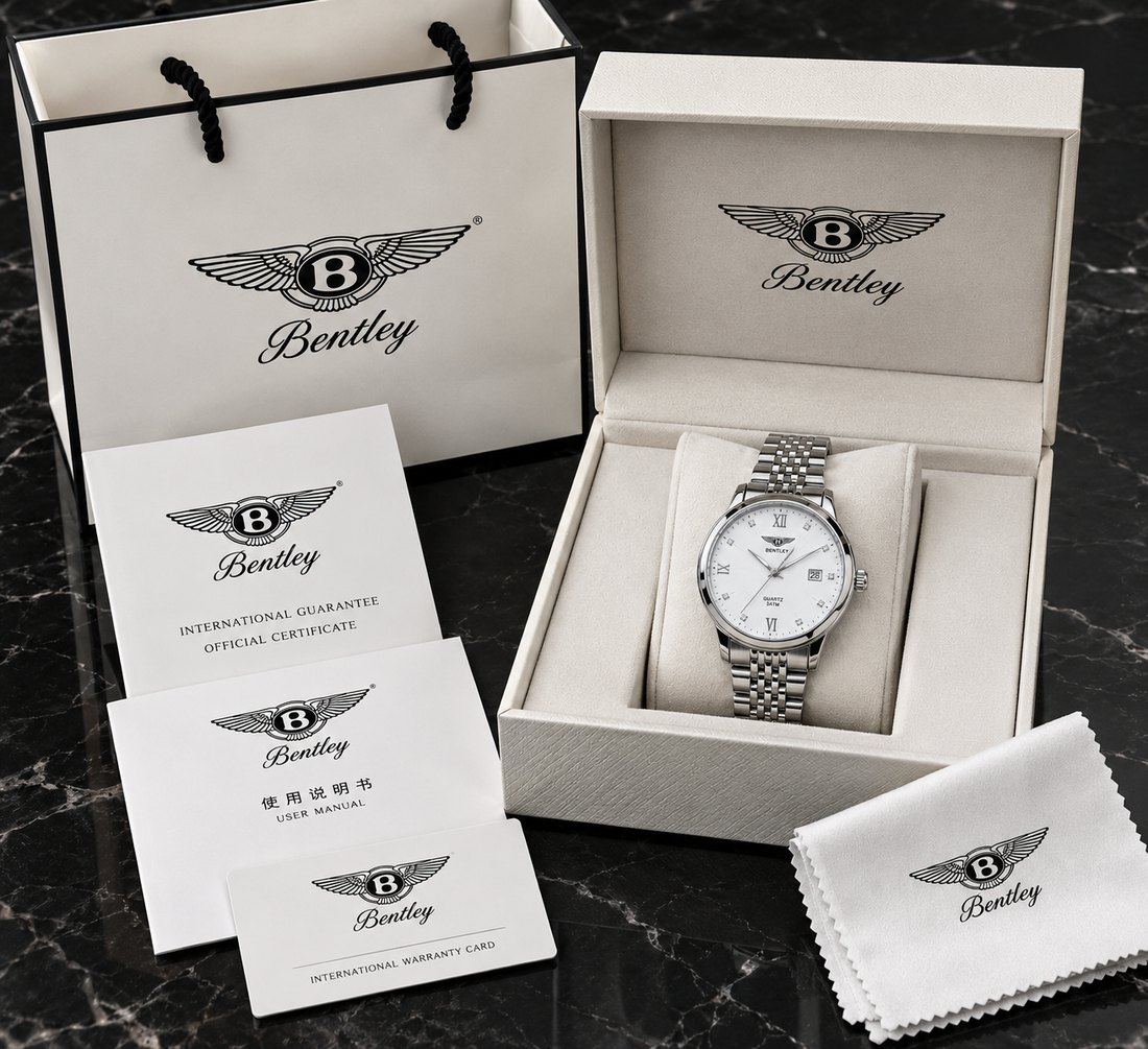 BENTLEY QUARTZ | WHITE DIAL | STAINLESS STEEL BRACELET
