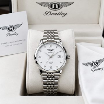 BENTLEY QUARTZ | WHITE DIAL | STAINLESS STEEL BRACELET