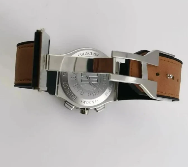 HUBLOT CHRONO LEATHER | GENEVE | BLACK DIAL