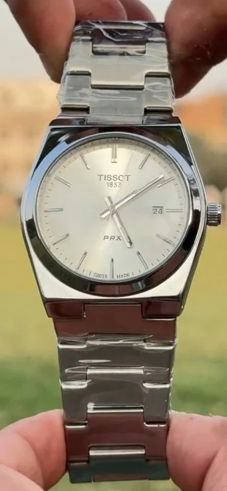 TISSOT PRX | QUARTZ | PLAIN DIAL | MASTER CLONE | SILVER