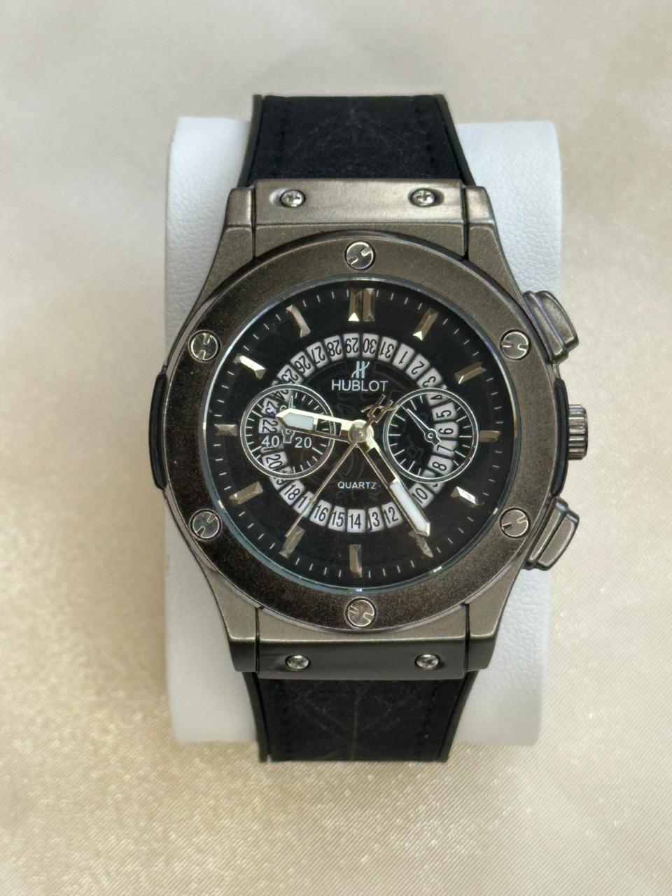 HUBLOT CHRONO LEATHER | GENEVE | GREY DIAL