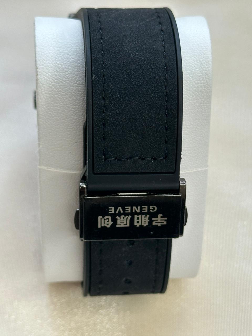 HUBLOT CHRONO LEATHER | GENEVE | BLACK DIAL