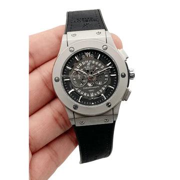 HUBLOT CHRONO LEATHER | GENEVE | GREY DIAL