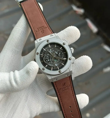 HUBLOT CHRONO LEATHER | GENEVE | BLACK DIAL